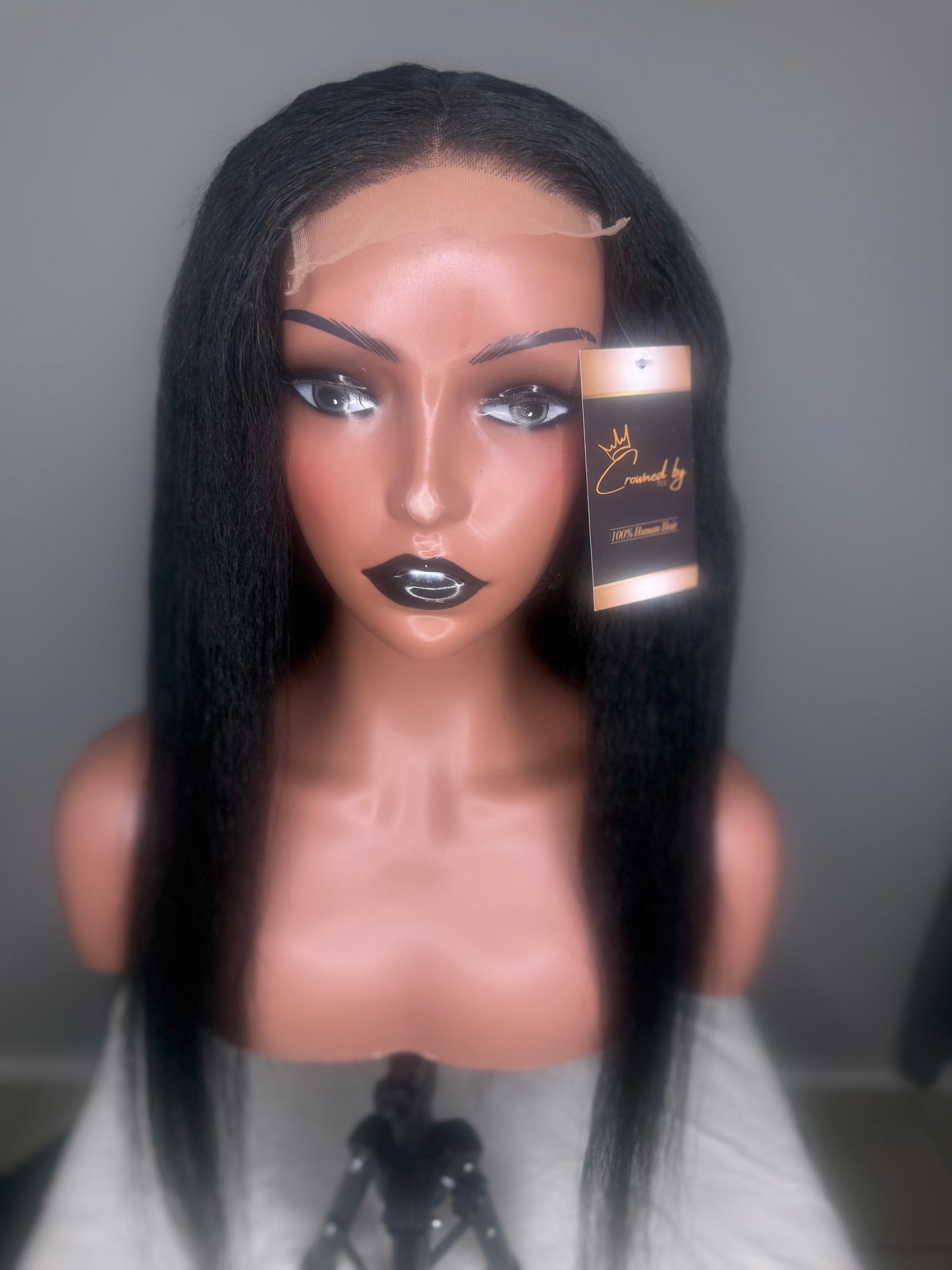 Yaki Straight Glue less wig