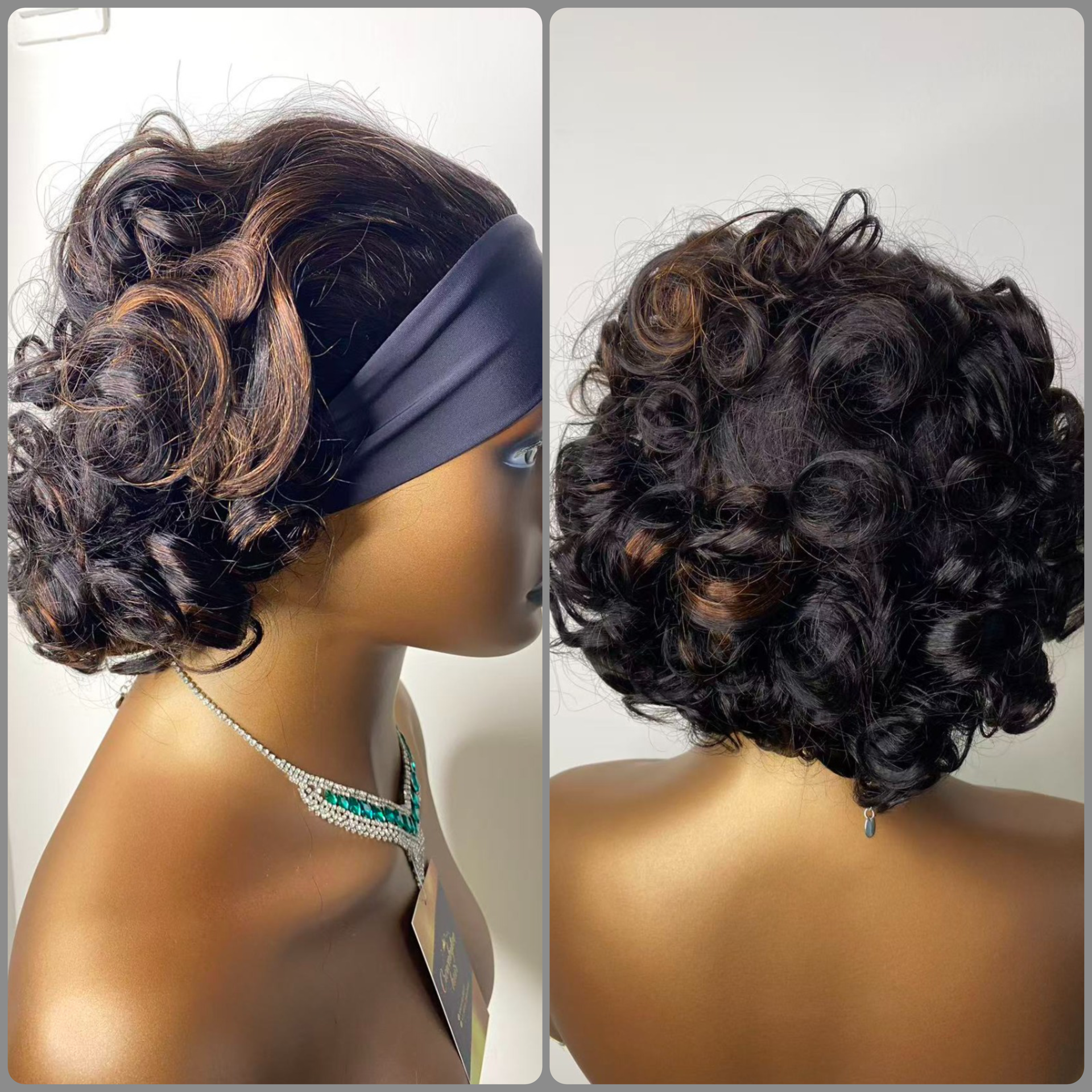 Curly Headband Glueless Wig